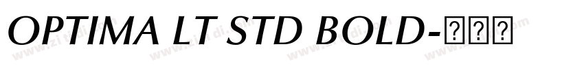 OPTIMA LT STD BOLD字体转换